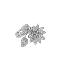 Lotus Diamonds And Gold Ring