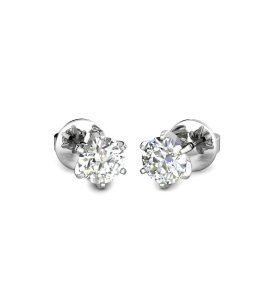 Silver Circular Cubic Zirconia Earrings