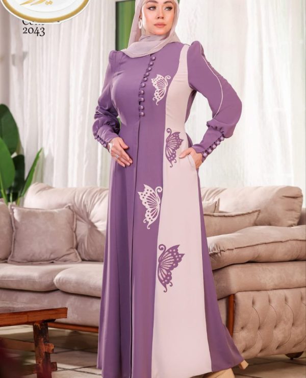 Caftan rose perlé