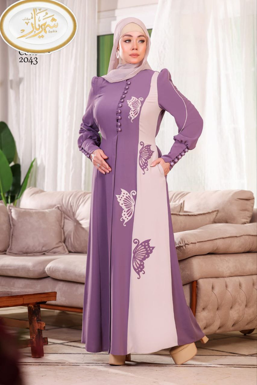 Caftan rose perlé